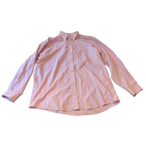 Jos A Bank Dress Shirt Mens 16 34 Pink Travelers Collection Button Up Cotton‎